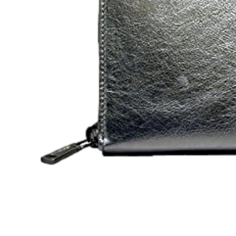 Yves Wallet YSL Belle du Jour Silver Leather Zip Wallet