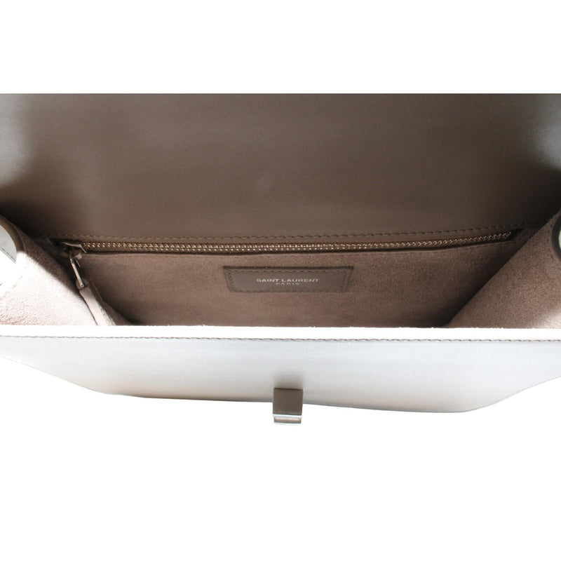 Carre Taupe Ultra Soft Calf Leather Shoulder Bag