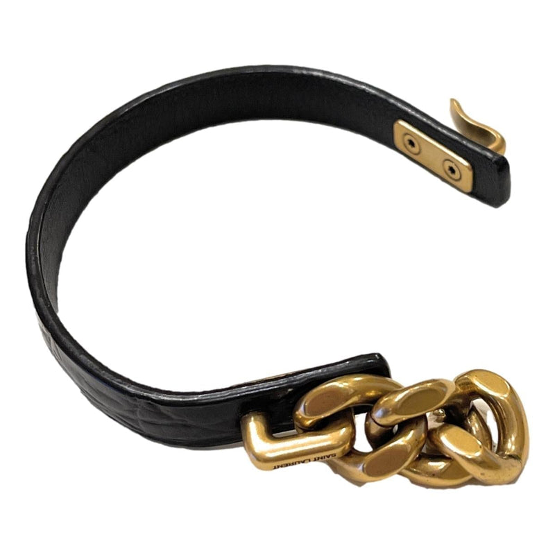 Croc Embossed Chain Link Bracelet