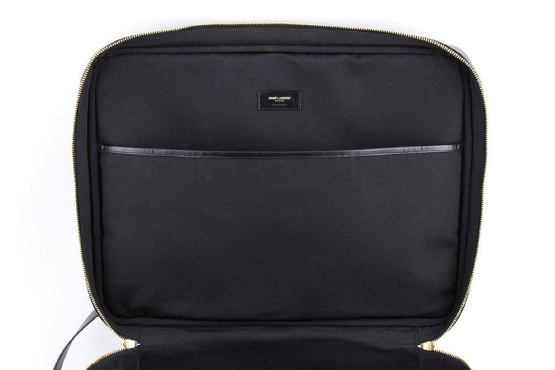 Monogram Large Luggage Case Bag Dark Brown Coated Canvas