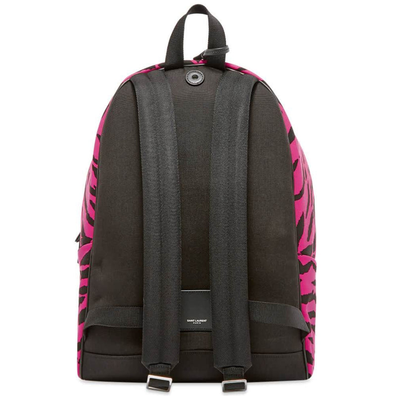 Unisex Pink Zebra City Backpack