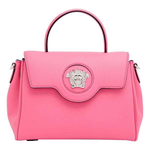 Top Handle Flamingo Pink Vitello Leather Handbag