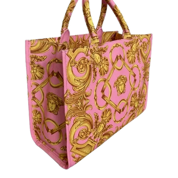 Pastel Pink Signature Print Large Canvas Tote