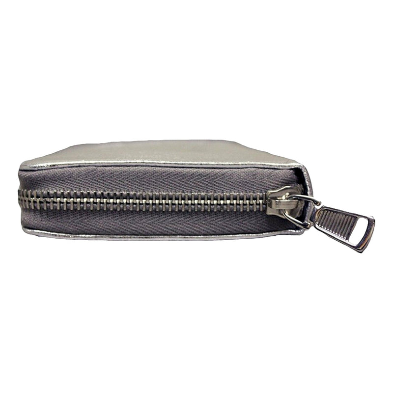 Yves Wallet YSL Belle du Jour Silver Leather Zip Wallet